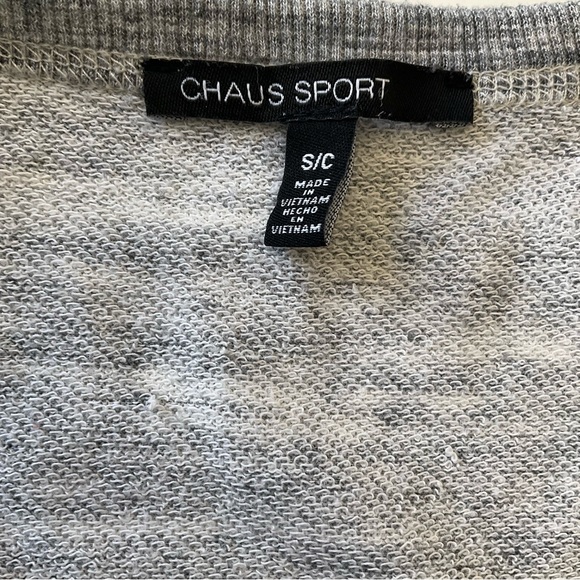 Chaus Sport Sequin Embellished Top Heather Gray Size S - Picture 4 of 7